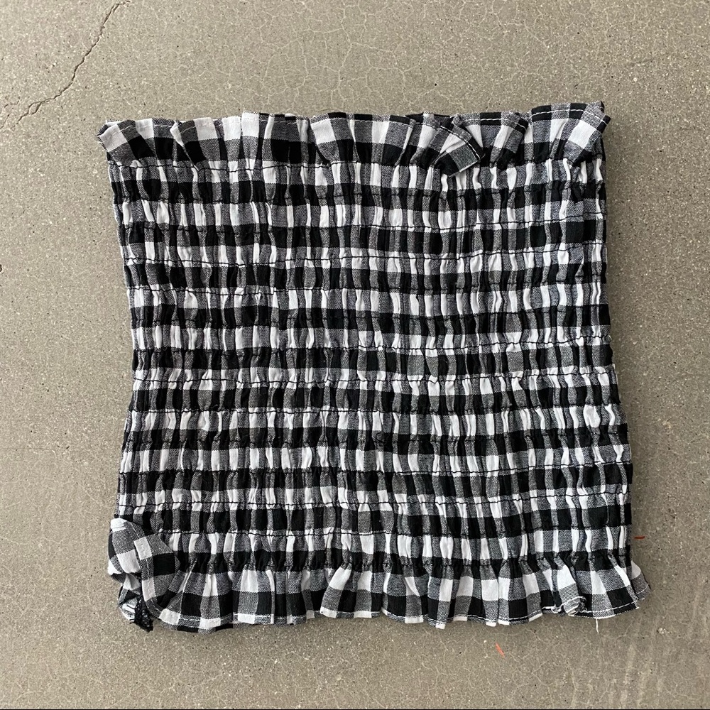 gingham tube top